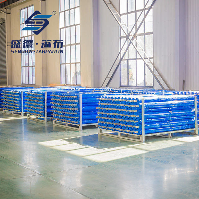 مخصص البولي ايثيلين قماش القنب HDPE القماش المشمع رولز الأزرق والبرتقالي PE القماش المشمع لفة