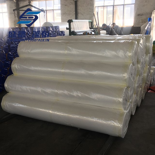مخصص البولي ايثيلين قماش القنب HDPE القماش المشمع رولز الأزرق والبرتقالي PE القماش المشمع لفة