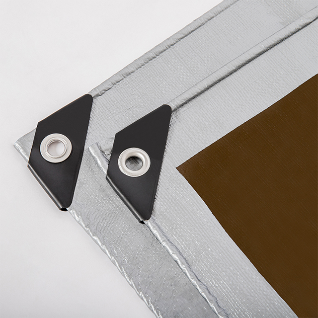 فضي/بني القماش المشمع PE